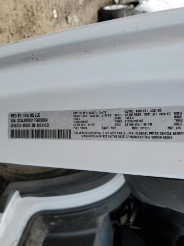 3C6LRVDG1PE603684 - 2023 RAM PROMASTER 2500 HIGH WHITE photo 12