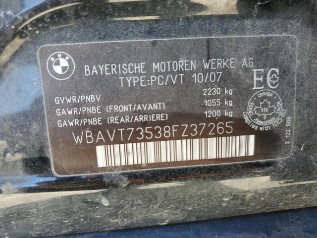WBAVT73538FZ37265 - 2008 BMW 328 XIT BLACK photo 12