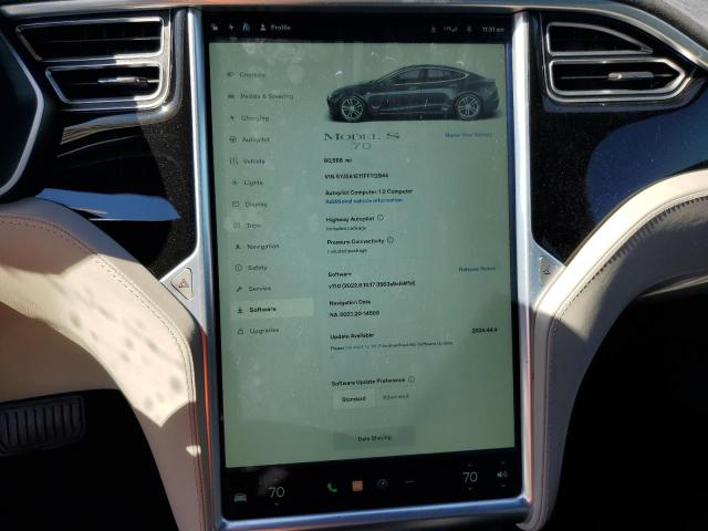 5YJSA1E11FF112944 - 2015 TESLA MODEL S CHARCOAL photo 9