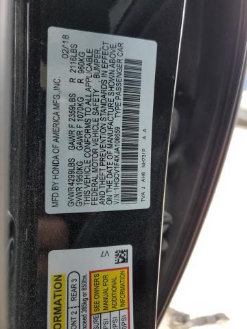 1HGCV1F4XJA106659 - 2018 HONDA ACCORD EX BLACK photo 12