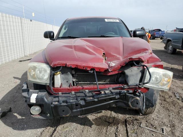 1D7HE48K86S534058 - 2006 DODGE DAKOTA QUAD SLT RED photo 5