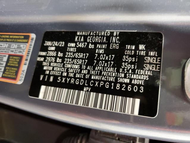 5XYRGDLCXPG182603 - 2023 KIA SORENTO LX GRAY photo 14