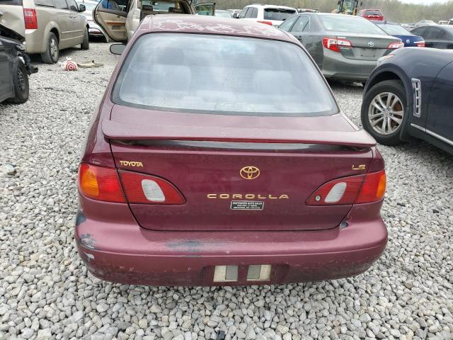 2T1BR18E4WC049771 - 1998 TOYOTA COROLLA VE BURGUNDY photo 6