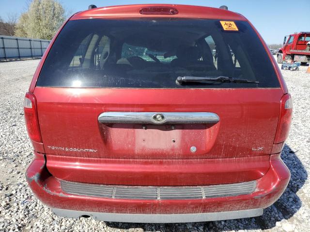 2C4GP44R55R226316 - 2005 CHRYSLER TOWN & COU LX RED photo 6