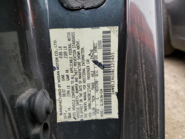 1N4BL24E08C125405 - 2008 NISSAN ALTIMA 3.5SE GRAY photo 12