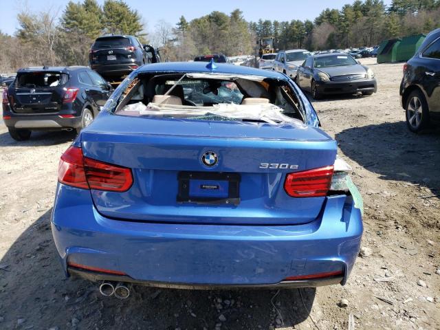 WBA8E1C5XJA171431 - 2018 BMW 330E BLUE photo 6