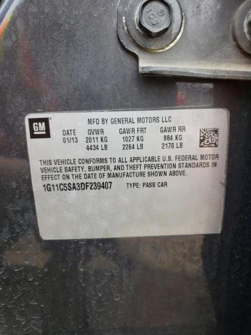 1G11C5SA3DF239407 - 2013 CHEVROLET MALIBU 1LT 灰色 照片 12