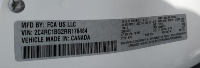 2C4RC1BG2RR176484 - 2024 CHRYSLER PACIFICA TOURING L WHITE photo 13