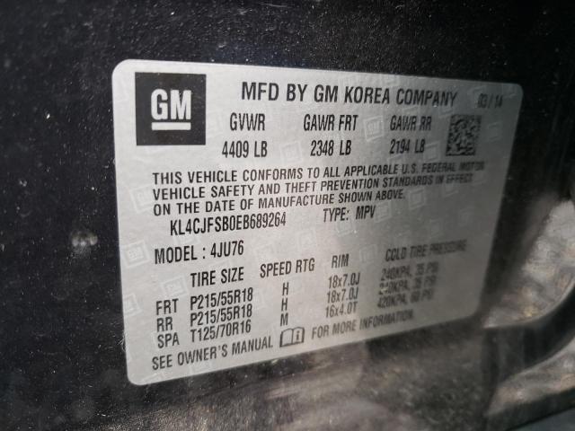 KL4CJFSB0EB689264 - 2014 BUICK ENCORE CONVENIENCE 黑色 照片 12