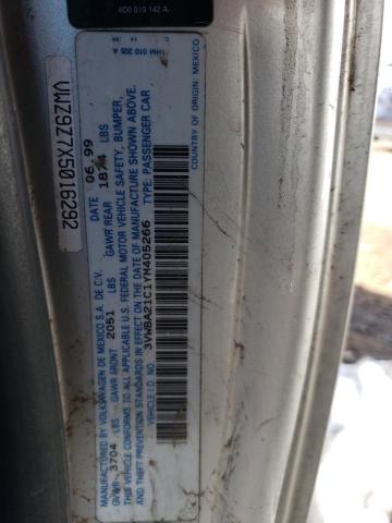 3VWBA21C1YM405266 - 2000 VOLKSWAGEN NEW BEETLE GL 银色 照片 12