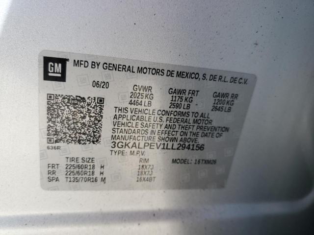 3GKALPEV1LL294156 - 2020 GMC TERRAIN SLT SILVER photo 13