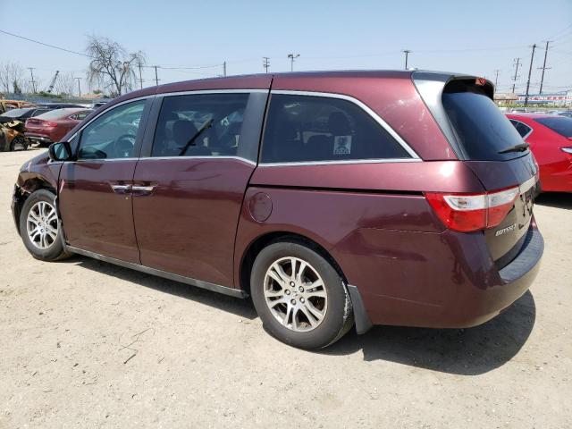 5FNRL5H60CB138650 - 2012 HONDA ODYSSEY EXL BURGUNDY photo 2