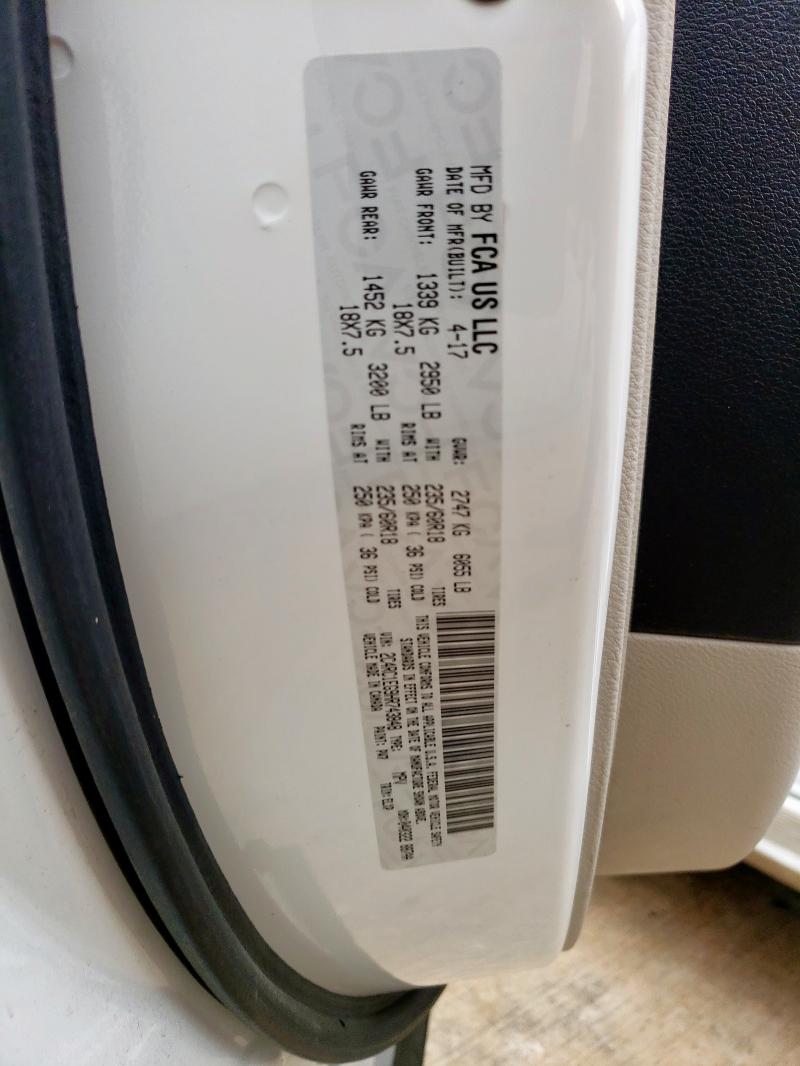 2C4RC1EG9HR743848 - 2017 CHRYSLER PACIFICA TOURING L PLUS WHITE photo 13