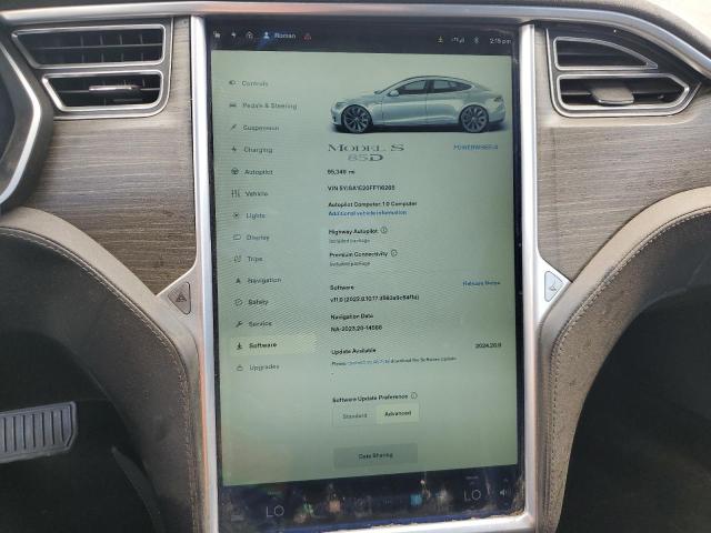 5YJSA1E20FF116265 - 2015 TESLA MODEL S 银色 照片 9