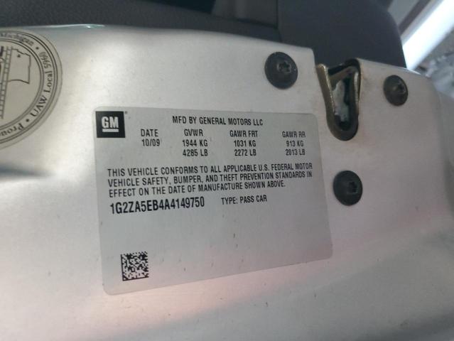 1G2ZA5EB4A4149750 - 2010 PONTIAC G6 SILVER photo 12