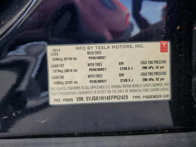 5YJSA1H14EFP52429 - 2014 TESLA MODEL S 蓝色 照片 12