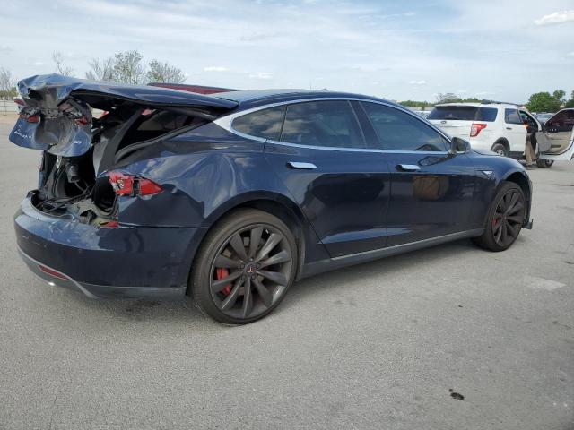 5YJSA1H14EFP52429 - 2014 TESLA MODEL S 蓝色 照片 3
