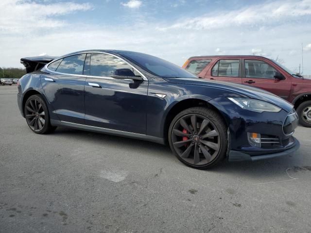 5YJSA1H14EFP52429 - 2014 TESLA MODEL S 蓝色 照片 4