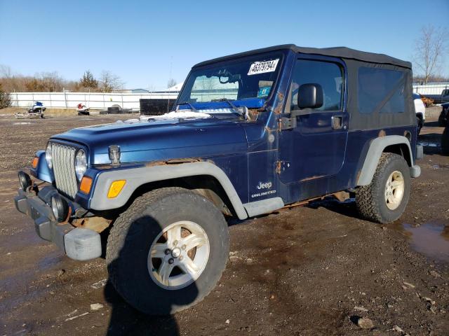 1J4FA49S14P785154 - 2004 JEEP WRANGLER / SPORT BLUE photo 1