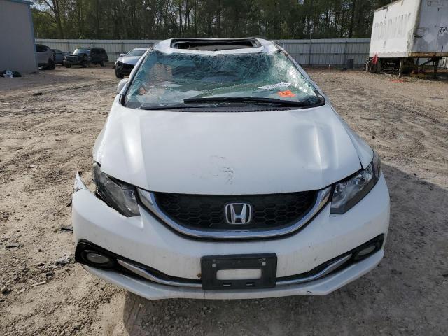 2HGFB2F77EH001221 - 2014 HONDA CIVIC TOURING WHITE photo 5