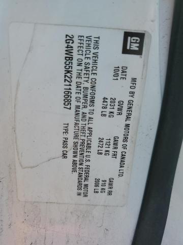 2G4WB55K221166857 - 2002 BUICK REGAL LS 白色 照片 12