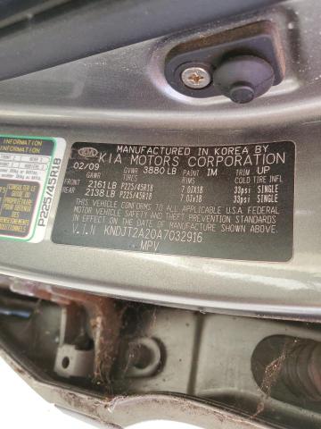 KNDJT2A20A7032916 - 2010 KIA SOUL + GRAY photo 12