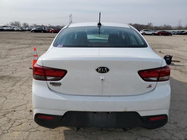 3KPA24AB7KE197054 - 2019 KIA RIO S WHITE photo 6