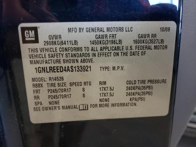 1GNLREED4AS133921 - 2010 CHEVROLET TRAVERSE LS BLUE photo 13