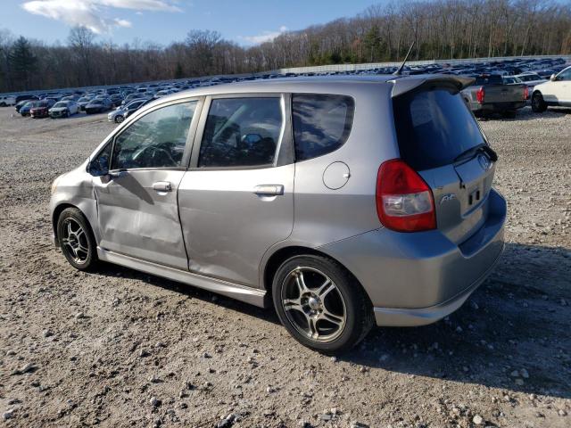 JHMGD38687S046895 - 2007 HONDA FIT S SILVER photo 2