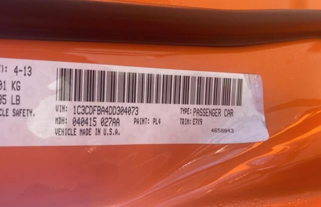 1C3CDFBA4DD304073 - 2013 DODGE DART SXT ORANGE photo 10