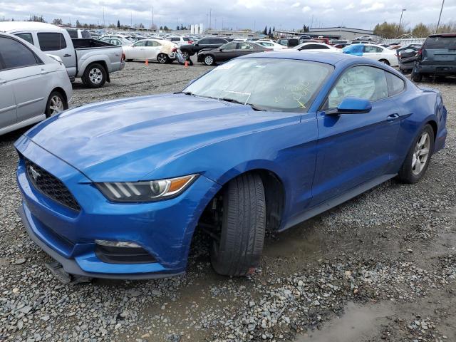 1FA6P8AM9H5250346 - 2017 FORD MUSTANG 2D BLUE photo 1