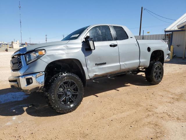 5TFUW5F18KX782541 - 2019 TOYOTA TUNDRA DOUBLE CAB SR/SR5 SILVER photo 1