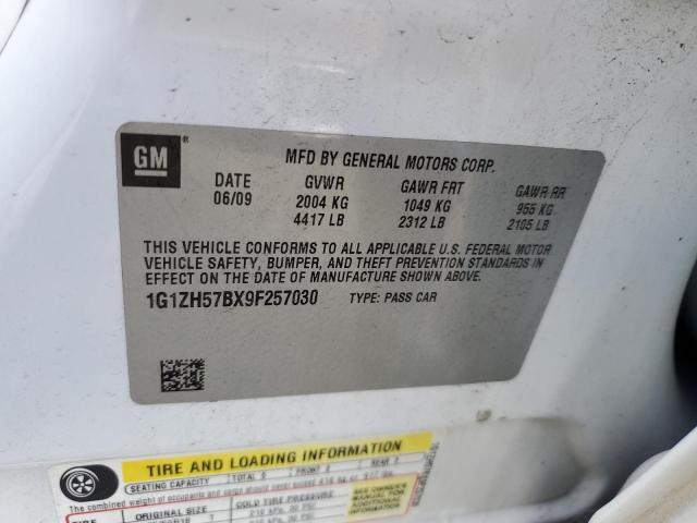 1G1ZH57BX9F257030 - 2009 CHEVROLET MALIBU 1LT WHITE photo 12