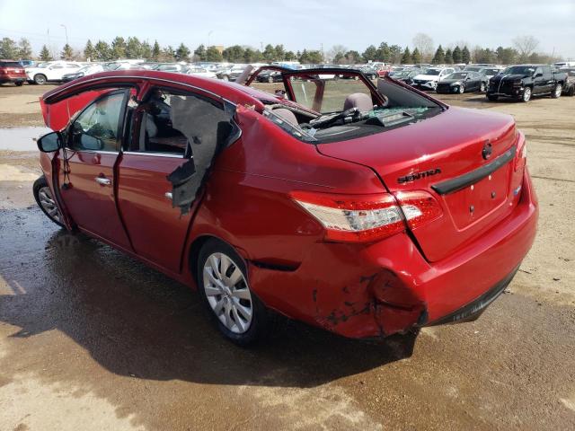 3N1AB7AP3EL634306 - 2014 NISSAN SENTRA S RED photo 2