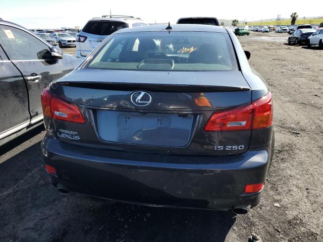 JTHBK262372029304 - 2007 LEXUS IS 250 GRAY photo 6