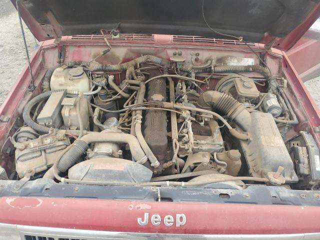 1J4FJ58S5NL198259 - 1992 JEEP CHEROKEE LAREDO RED photo 11