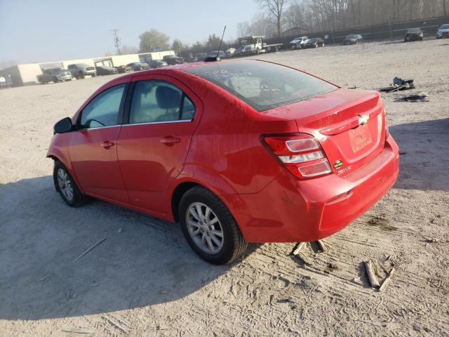 1G1JD5SH2H4136832 - 2017 CHEVROLET SONIC LT RED photo 2