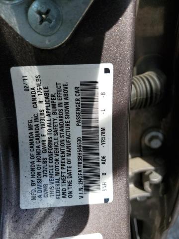 2HGFA1F83BH546530 - 2011 HONDA CIVIC EX GRAY photo 13