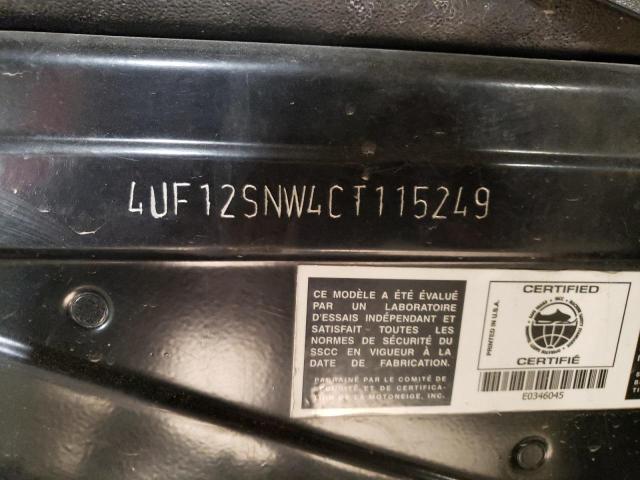 4UF12SNW4CT115249 - 2012 ARCTIC CAT ARTIC CAT Սև լուսանկար 10