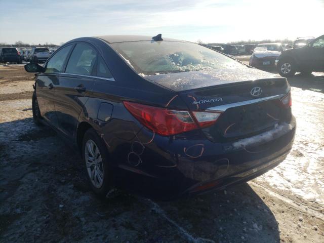 5NPEB4AC5CH330255 - 2012 HYUNDAI SONATA GLS BLUE photo 3