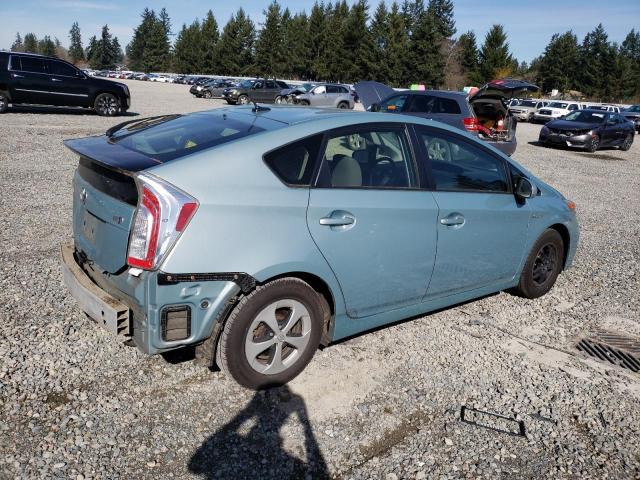 JTDKN3DU0D5671928 - 2013 TOYOTA PRIUS TURQUOISE photo 3