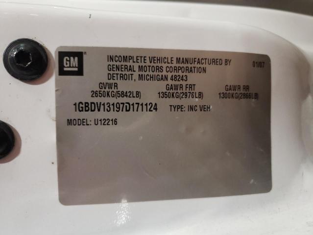 1GBDV13197D171124 - 2007 CHEVROLET UPLANDER INCOMPLETE WHITE photo 12