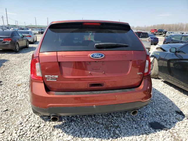 2FMDK3JCXEBA71116 - 2014 FORD EDGE SEL BURGUNDY photo 6