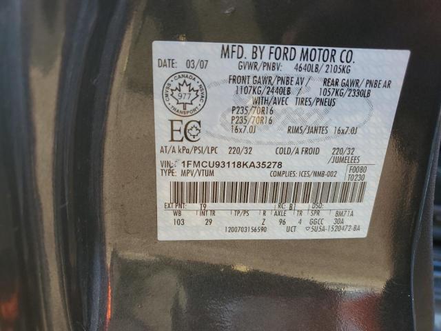 1FMCU93118KA35278 - 2008 FORD ESCAPE XLT BLUE photo 13