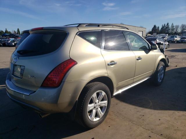 JN8AZ08T17W518543 - 2007 NISSAN MURANO SL TAN photo 3