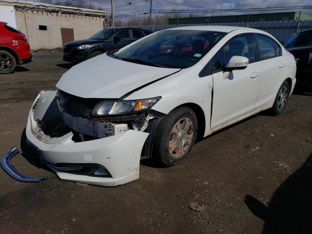 19XFB4F22DE201514 - 2013 HONDA CIVIC HYBRID WHITE photo 1