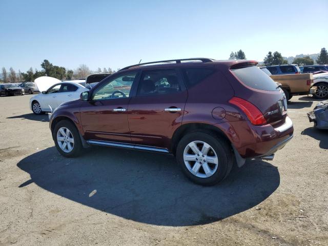 JN8AZ08W46W550945 - 2006 NISSAN MURANO SL MAROON photo 2