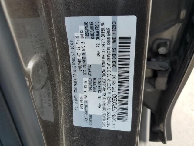 3MZBM1U76FM206940 - 2015 MAZDA 3 SPORT CHARCOAL photo 12