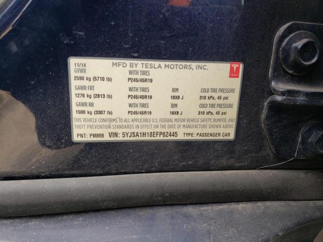 5YJSA1H18EFP62445 - 2014 TESLA MODEL S Mavi foto 13