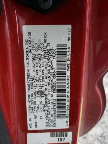 5TETX4CN3AZ678542 - 2010 TOYOTA TACOMA ACCESS CAB RED photo 12